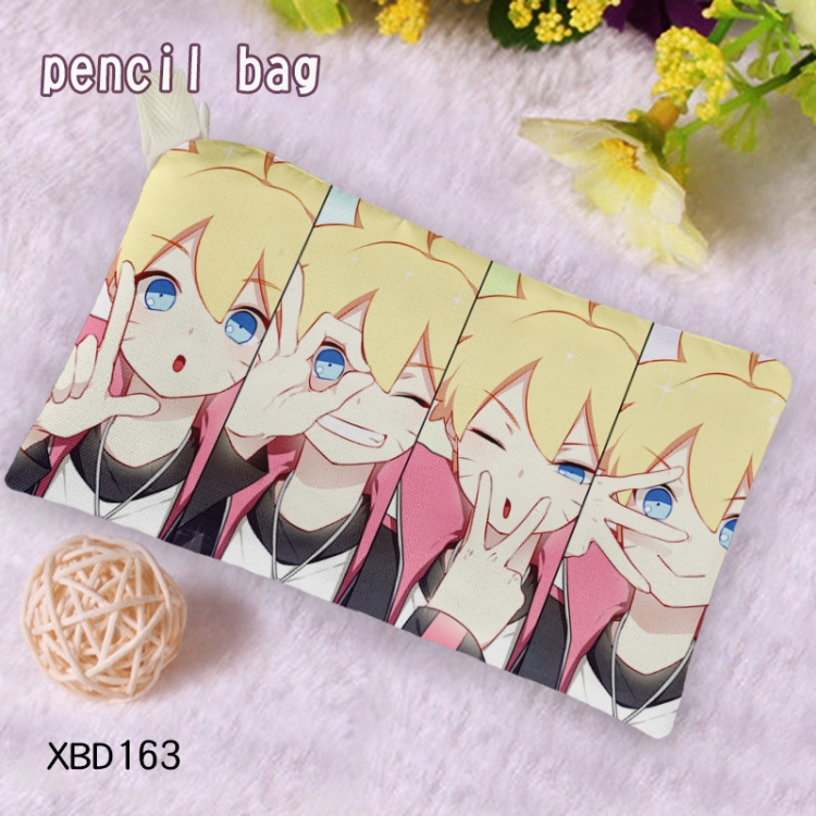 Naruto Oxford cloth Pencil Bag 12X23CM price for 5 pcs XBD163