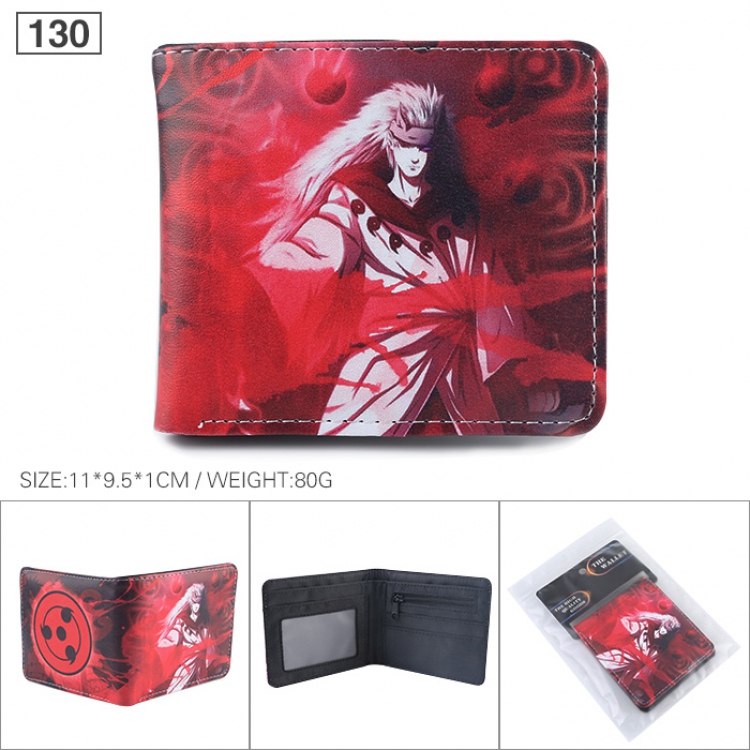 Naruto Full color printed short Wallet Purse 11X9.5X1CM 80G  130