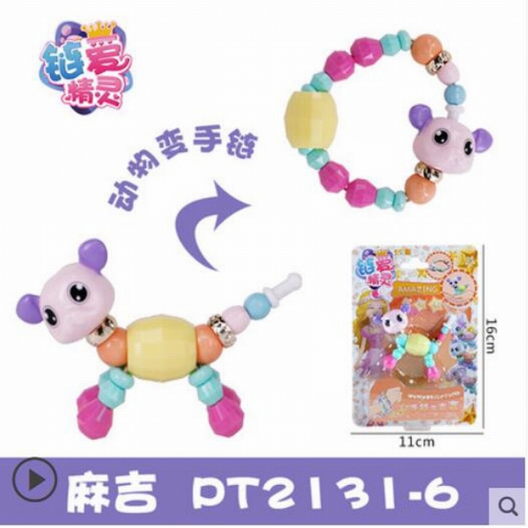 Chain love elf Maji Cute Cartoon Pets Deformation Bracelet Boxed price for 5 pcs