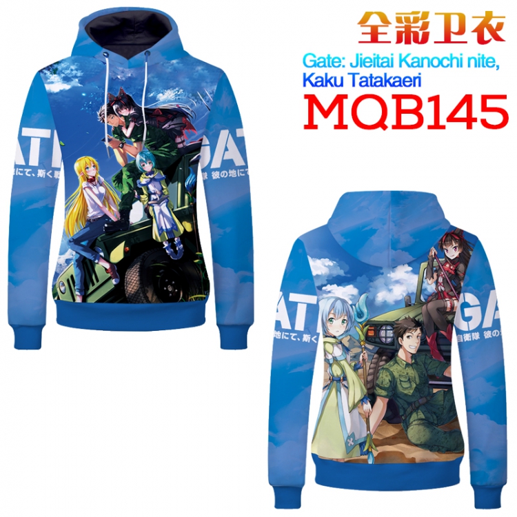 GATE Full Color Long sleeve Patch pocket Sweatshirt Hoodie M L XL XXL  XXXL MQB148