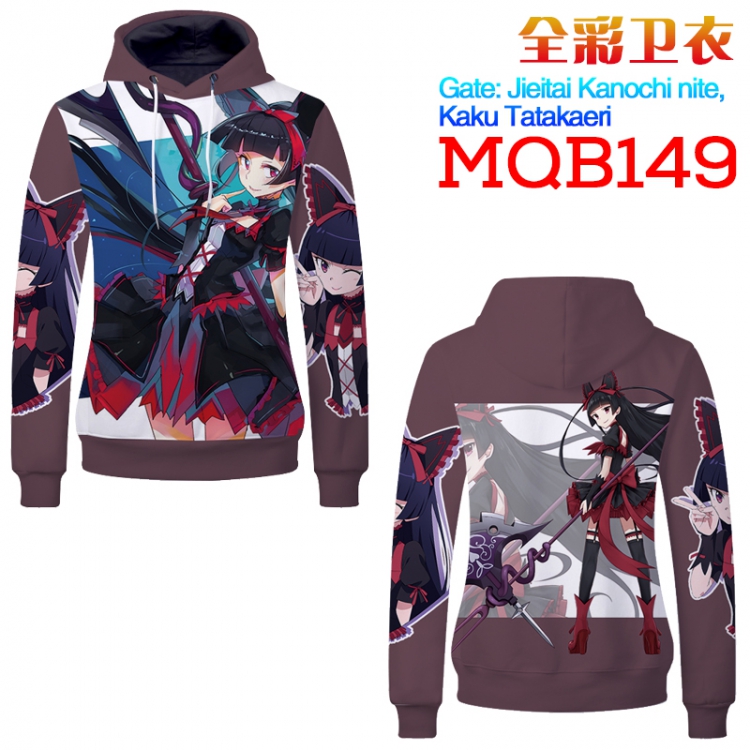 GATE Full Color Long sleeve Patch pocket Sweatshirt Hoodie M L XL XXL  XXXL MQB149