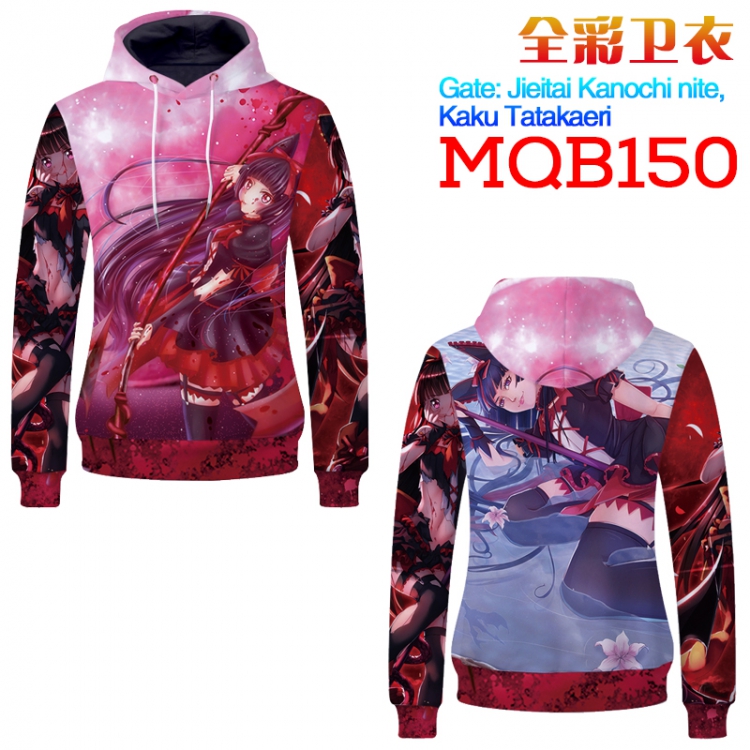 GATE Full Color Long sleeve Patch pocket Sweatshirt Hoodie M L XL XXL  XXXL MQB150