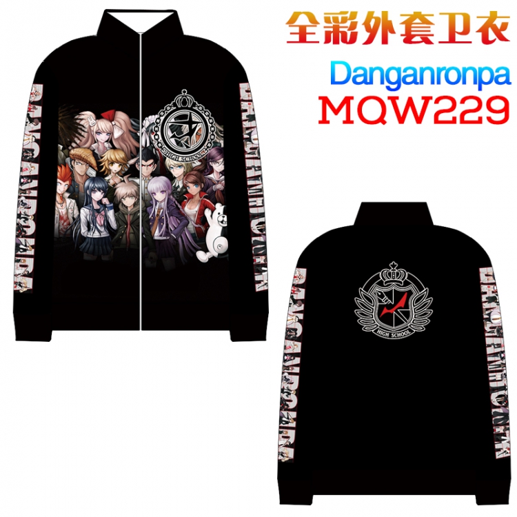 Dangan-Ronpa Full Color zipper Long sleeve coat Sweatshirt M L XL XXL XXXL MQW229