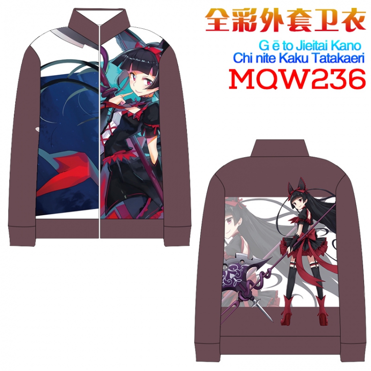 GATE Full Color zipper Long sleeve coat Sweatshirt M L XL XXL XXXL MQW238