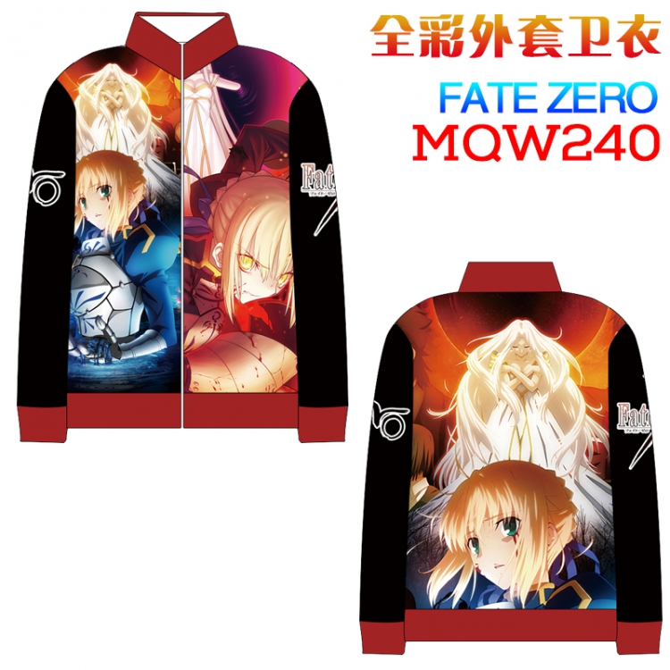 Fate stay night Full Color zipper Long sleeve coat Sweatshirt M L XL XXL XXXL MQW240