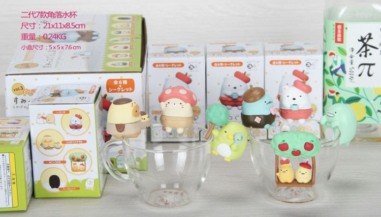 2 generations Corner cup along Cute Cartoon Box Decoration 21x11X8.5CM price for 7 pcs