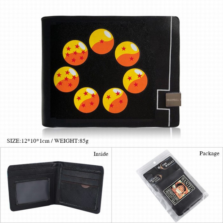 Dragon Ball ball Full color printed short wallet Purse 12X10X1CM 85G