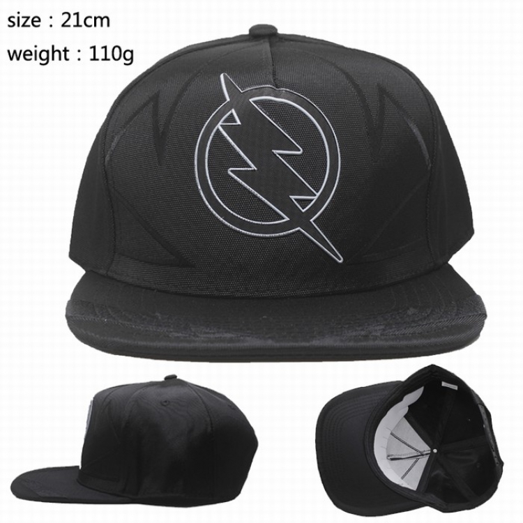 The Flash Black Hip Hop Cap Hat 21CM 110G