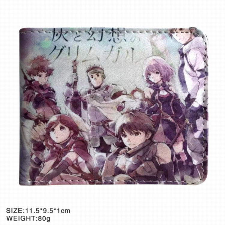 Grimgar of Fantasy and Ash Twill two-fold short wallet purse 11.5X9.5X1CM 80G