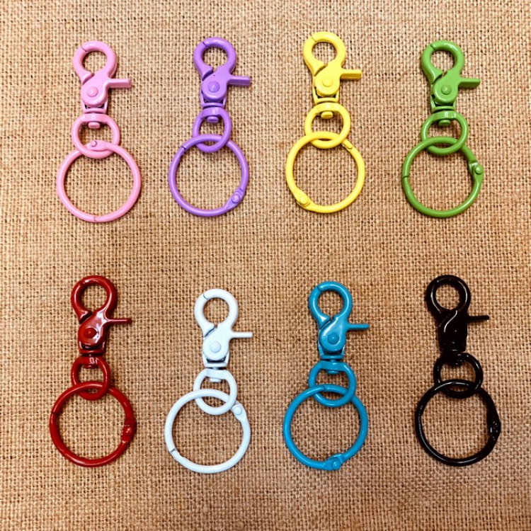 Simple color Key Chain Pendant 8 models price for 10 pcs mixed colors