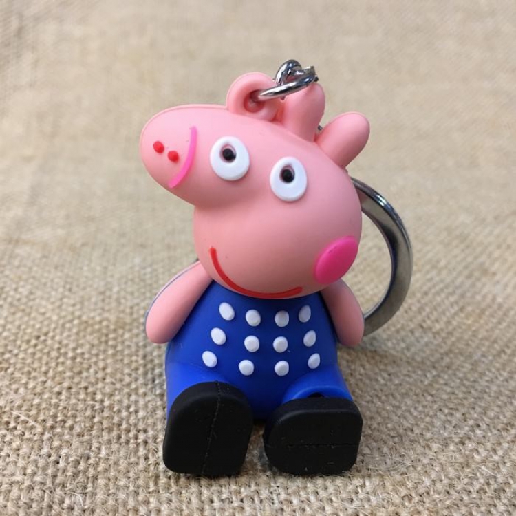 peppa pig Cartoon doll Mobile phone holder Key Chain price for 5 pcs