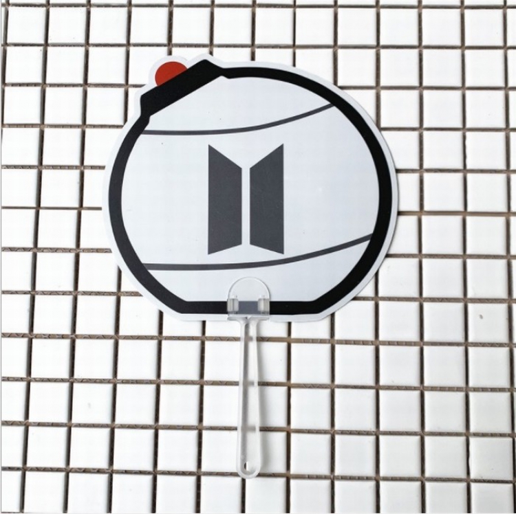 BTS Cute double-sided cartoon fan PVC material fan 18X19CM 18-25G price for 10 pcs Style A