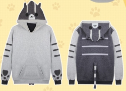 Cat backyard Dark grey hooded ...