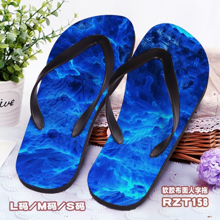 Blue wind mood Soft glue Cloth surface Flip-flops S.M.L RZT158