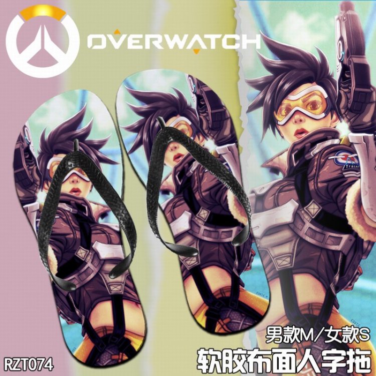 Overwatch Soft glue Cloth surface Flip-flops slipper S.M.L RZT074