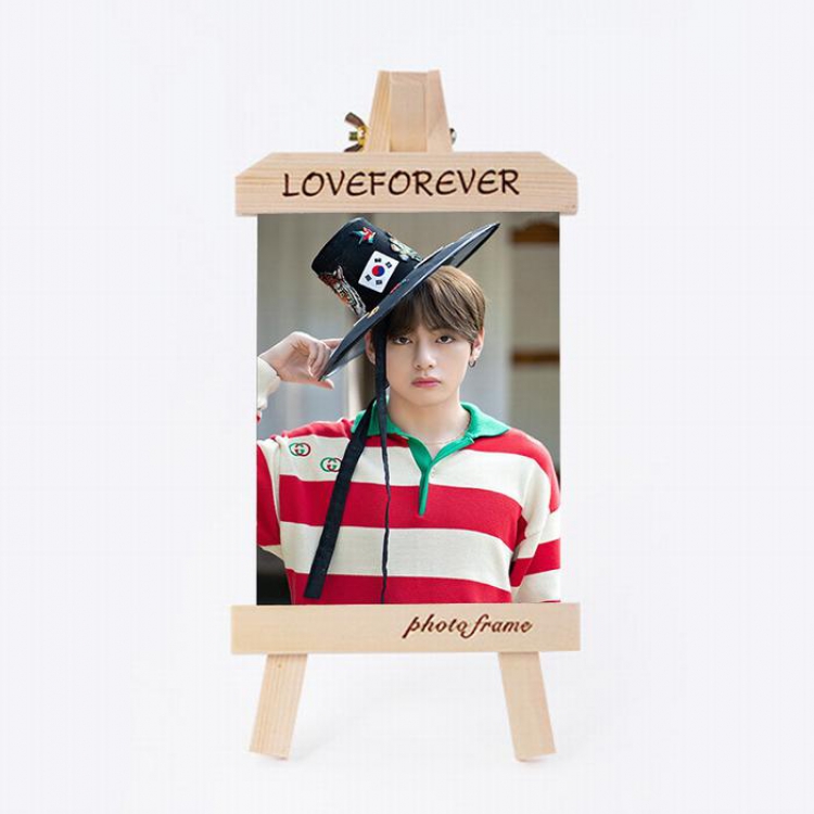 BTS V Photo frame easel wooden photo frame 6 inches price for 5 pcs