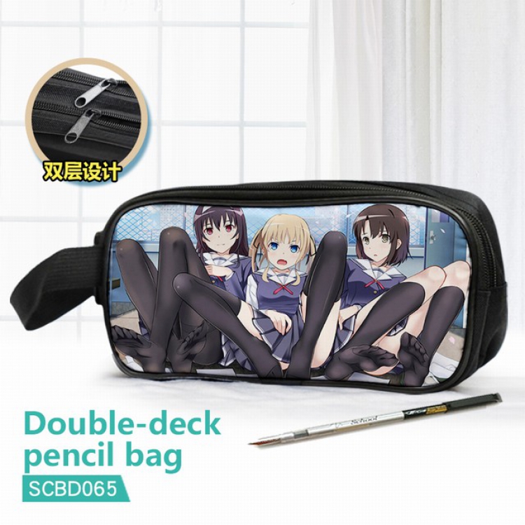 Saenai heroine no so Double waterproof pencil case 25X7X12CM-SCBD065