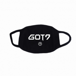 GOT7 white printed cotton mask...