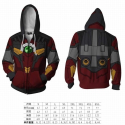 Gundam hooded zipper sweater c...