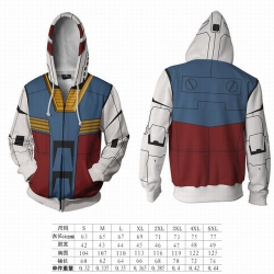 Gundam hooded zipper sweater c...