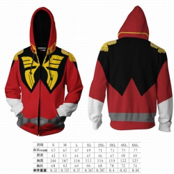 Gundam hooded zipper sweater c...