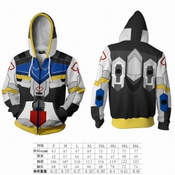 Gundam hooded zipper sweater c...