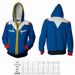 Gundam hooded zipper sweater c...