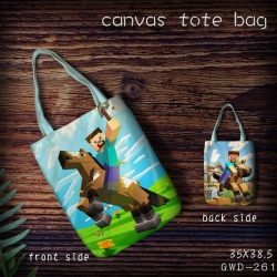 GWD261-Minecraft Canvas tote b...