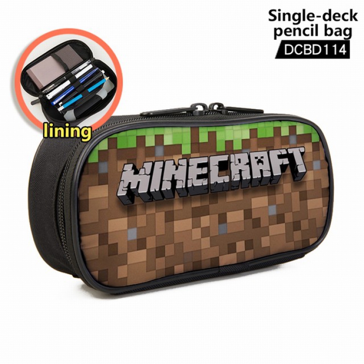 Minecraft Game single layer waterproof pen case 25X7X12CM -DCBD114