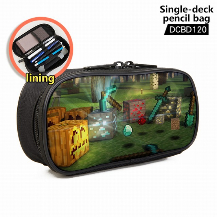 Minecraft Game single layer waterproof pen case 25X7X12CM -DCBD120