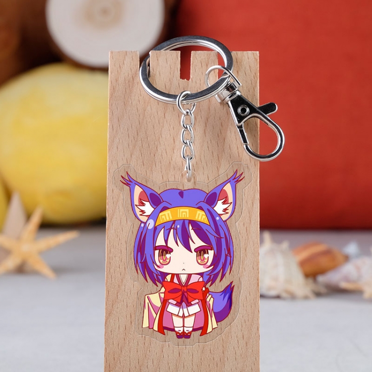 NO GAME NO LIFE Anime acrylic Key Chain  price for 5 pcs 2428