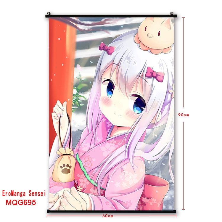 Ero Manga Sensei  plastic pole cloth painting Wall Scroll 60X90CM  MQG695