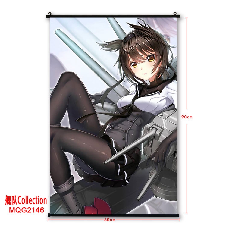 Kantai Collection Anime plastic pole cloth painting Wall Scroll 60X90CM MQG2146