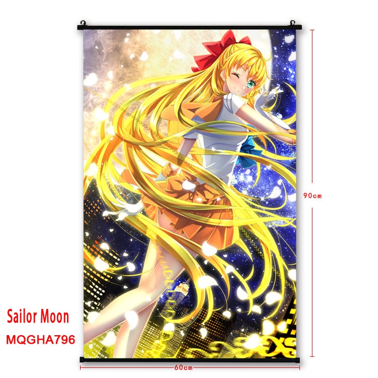 Sailormoon Anime plastic pole cloth painting Wall Scroll 60X90CM MQGHA819