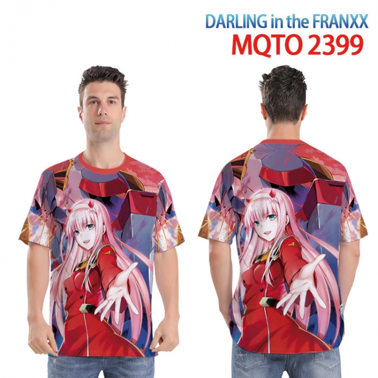 DARLING in the FRANXX    Full color printed short sleeve T-shirt 2XS-4XL, 9 sizes   MQTO 2399