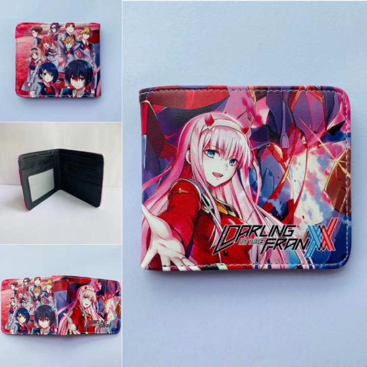 DARLING in the FRANX  Full color two fold short wallet purse 11X9.5CM 60G