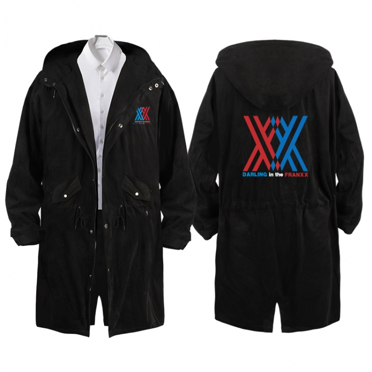 DARLING in the FRANXX Anime Peripheral Hooded Long Windbreaker Jacket from S to 3XL