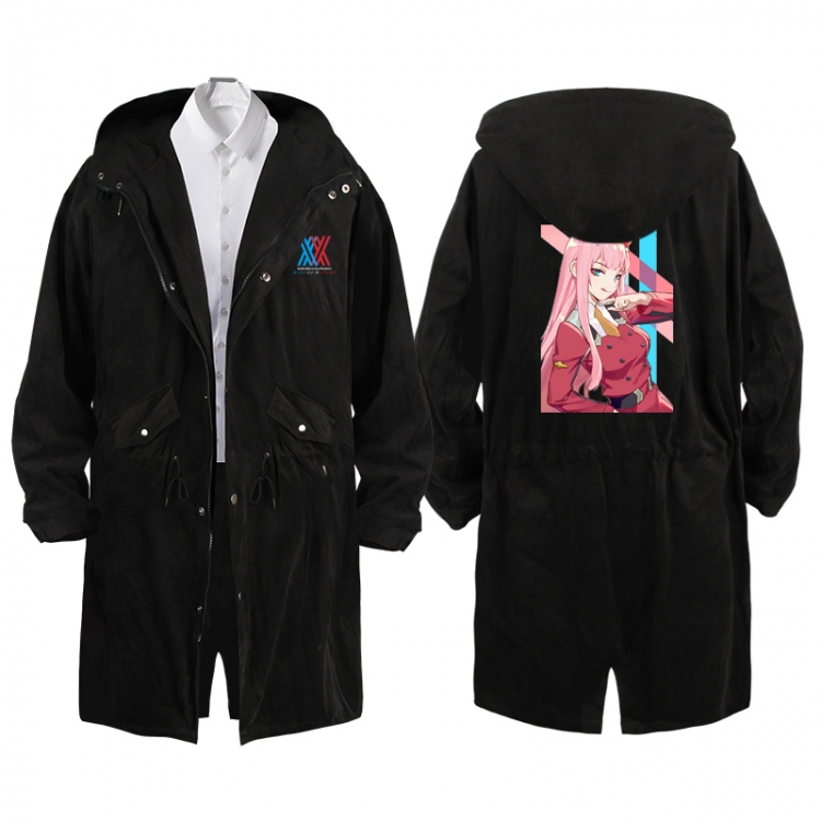 DARLING in the FRANXX Anime Peripheral Hooded Long Windbreaker Jacket from S to 3XL