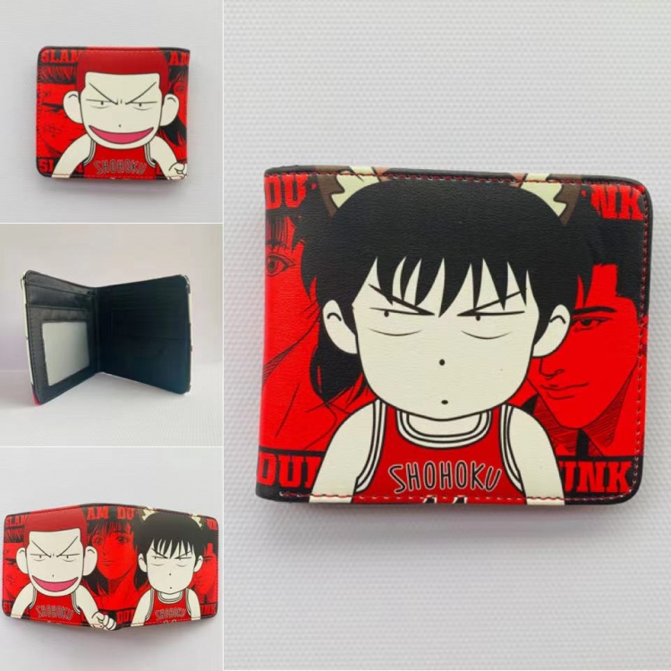 Slam Dunk Full color  Two fold short card case wallet 11X9.5CM 60G