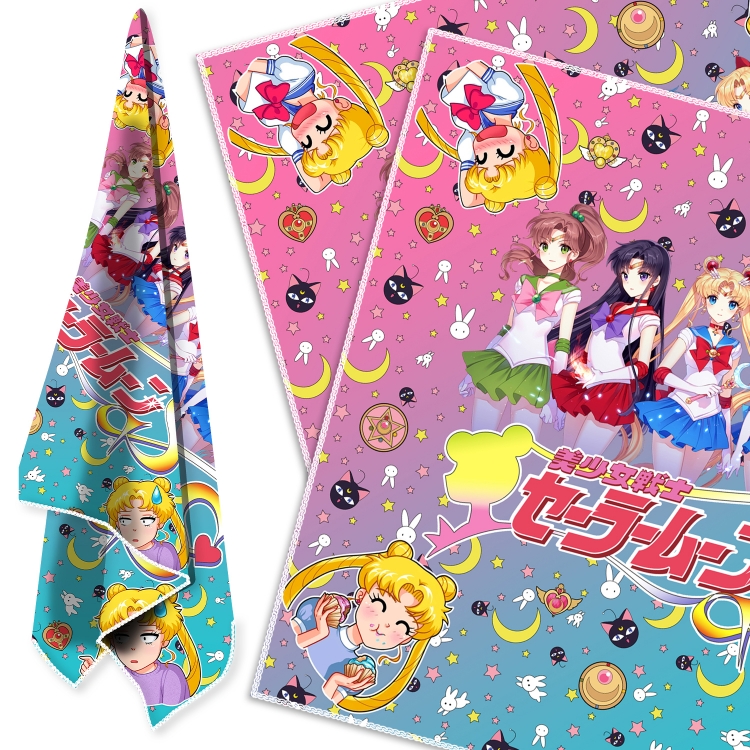 sailormoon Cartoon sports towel sweat-absorbent towel turban 58X58CM  price for 2 pcs