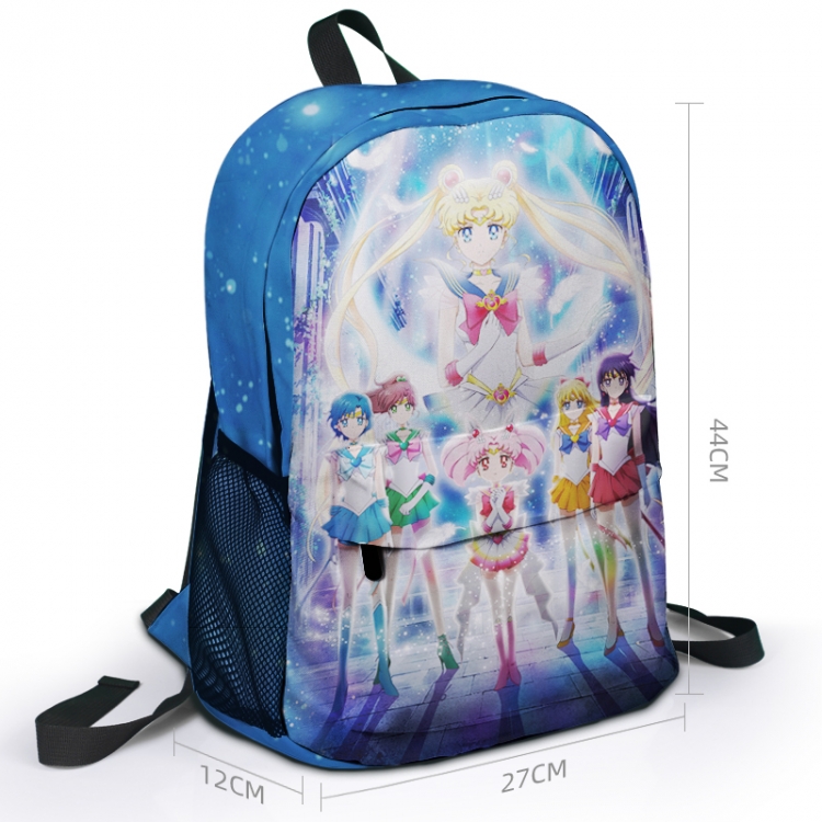 sailormoon Animation surrounding full color backpack student school bag 27x44x12