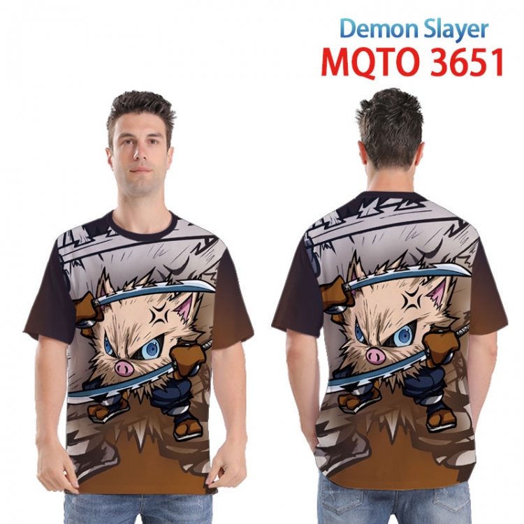 Demon Slayer Kimets Full color printed short sleeve T-shirt from XXS to 4XL  MQTO 3651