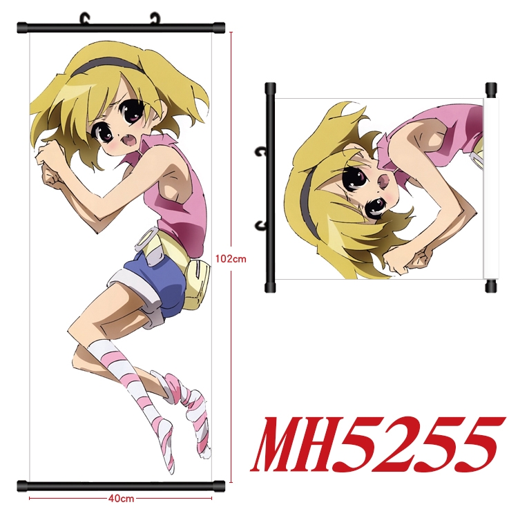 Magic Maiden Anime black Plastic rod Cloth painting Wall Scroll 40X102CM  MH5255