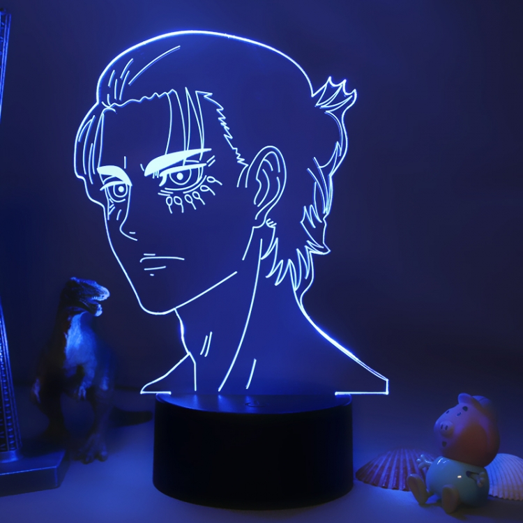 Shingeki no Kyojin 3D night light USB touch switch colorful acrylic table lamp BLACK BASE 