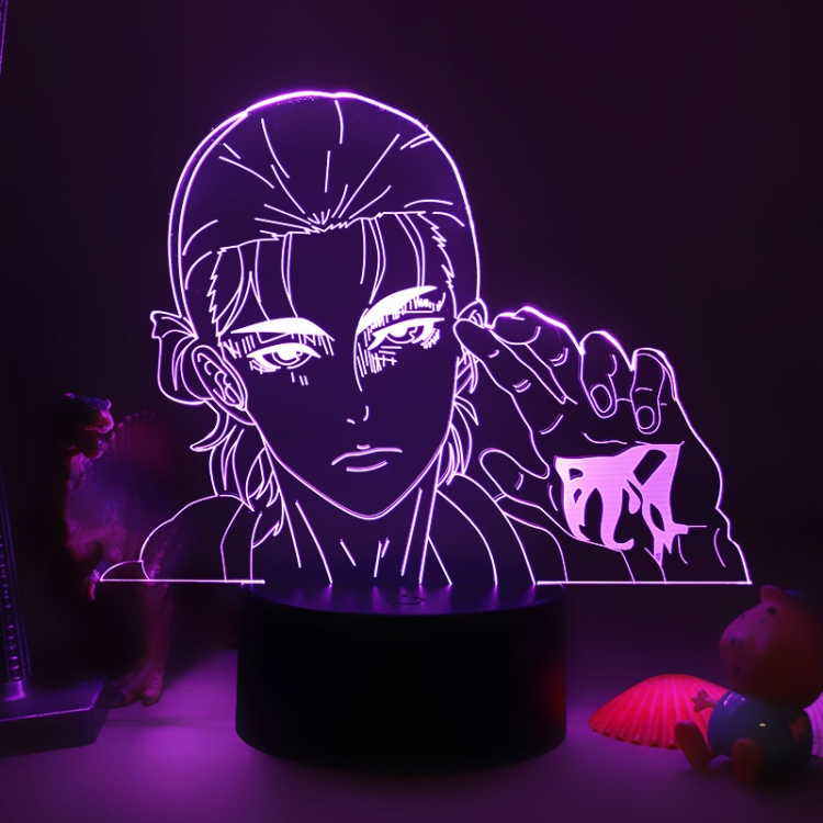 Shingeki no Kyojin 3D night light USB touch switch colorful acrylic table lamp BLACK BASE 