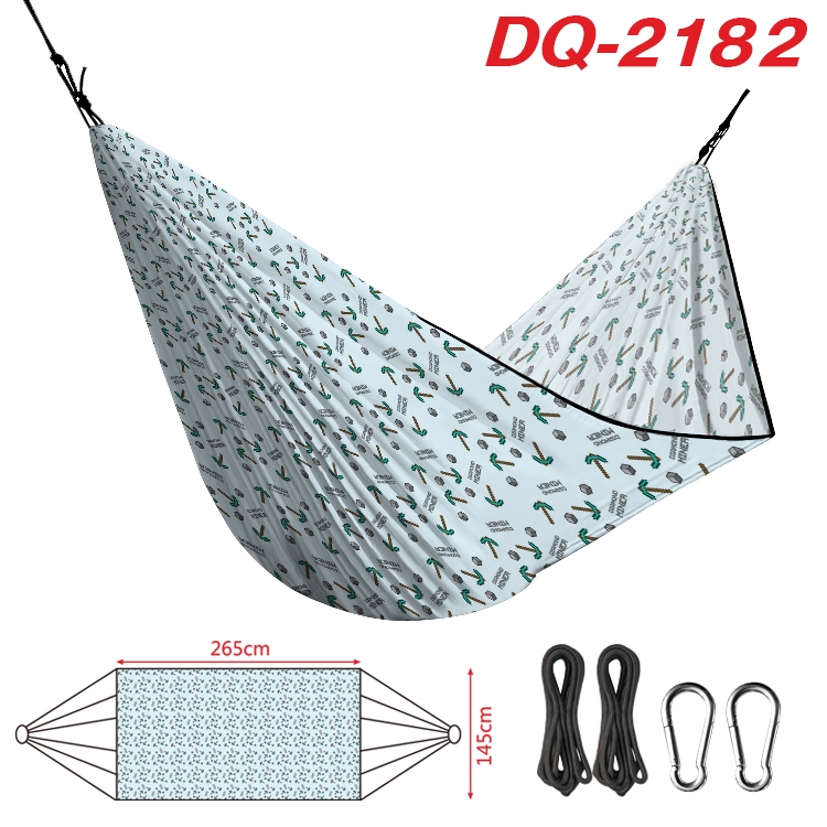 Minecraft Outdoor full color watermark printing hammock 265x145cm  DQ-2182