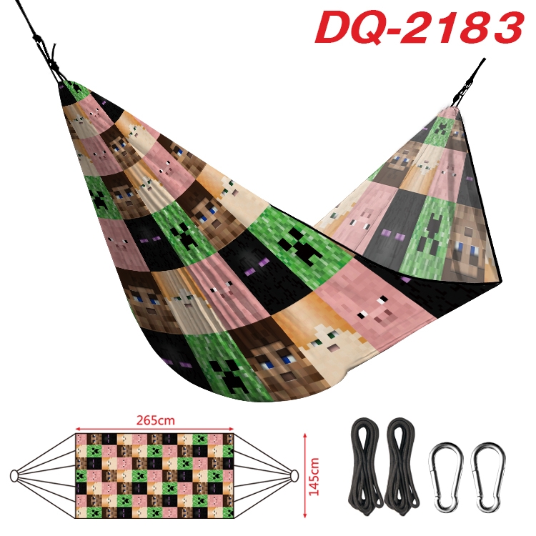 Minecraft Outdoor full color watermark printing hammock 265x145cm  DQ-2183