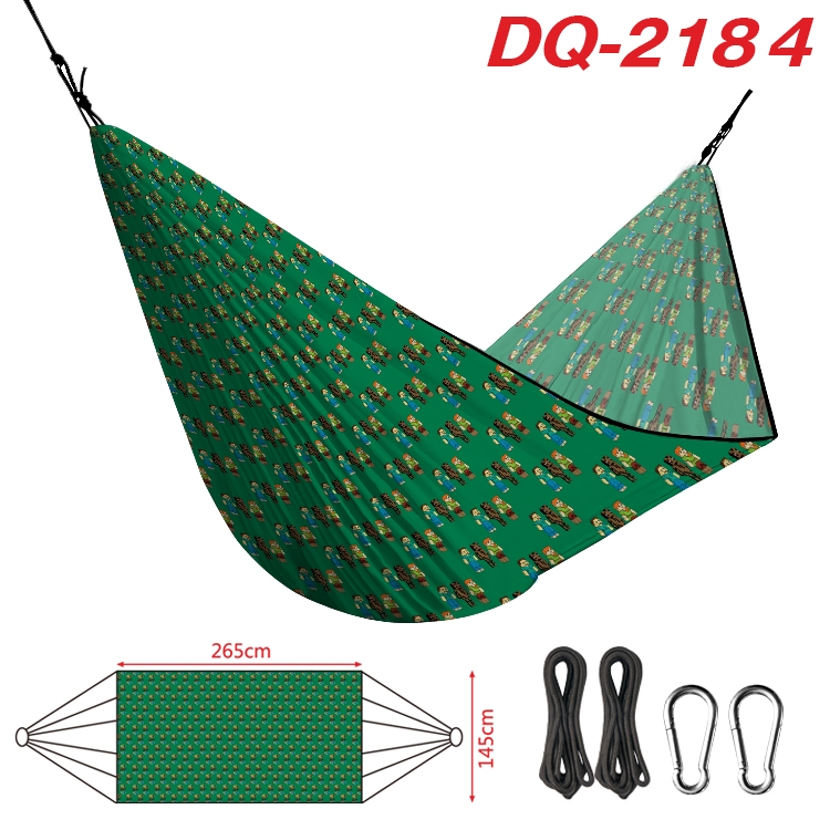 Minecraft Outdoor full color watermark printing hammock 265x145cm  DQ-2184