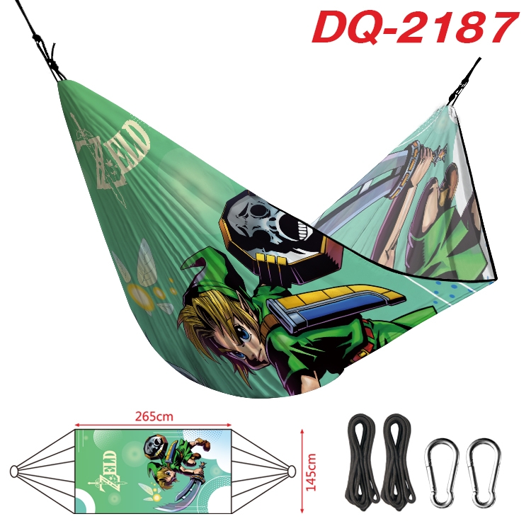 The Legend of Zelda Outdoor full color watermark printing hammock 265x145cm DQ-2187