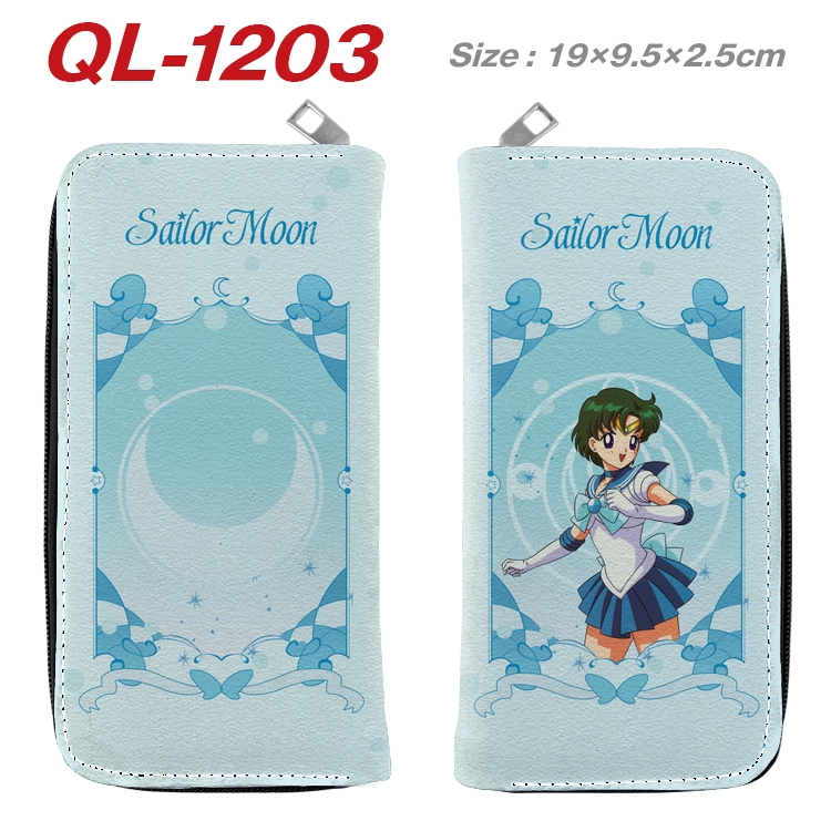 sailormoon Anime pu leather long zipper wallet 19X9.5X2.5CM QL-1203